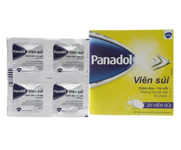 Thuốc giảm đau – hạ sốt nhanh Panadol dạng viên sủi (5 vỉ x 4 viên/hộp)