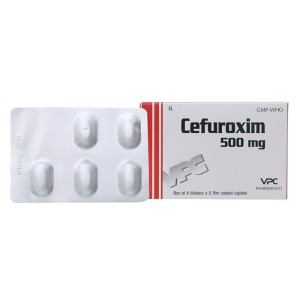 Thuốc kháng sinh Cefuroxim 500mg VPC (10 viên/hộp)