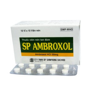 Thuốc long đờm, tiêu chất nhầy đường hô hấp SP Ambroxol 30mg (10 vỉ x 10 viên/hộp)