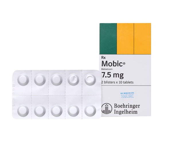 Thuốc giảm đau, kháng viêm Mobic 7.5mg (2 vỉ x 10 viên/hộp)