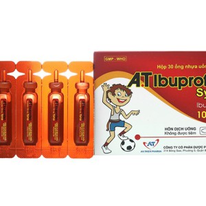 Siro giảm đau, hạ sốt A.T Ibubrofen 100mg (30 ống/hộp)