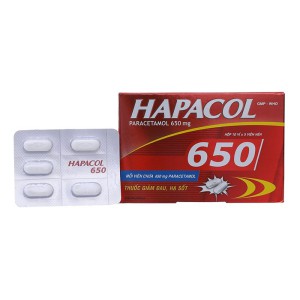 Thuốc giảm đau, hạ sốt Hapacol 650mg (10 vỉ x 5 viên/hộp)