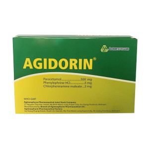 Thuốc điều trị cảm, sốt, viêm mũi Agidorin (25 vỉ x 4 viên/hộp)