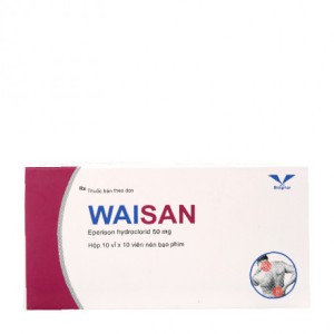 Thuốc giãn cơ Waisan 50mg (10 vỉ x 10 viên/hộp)