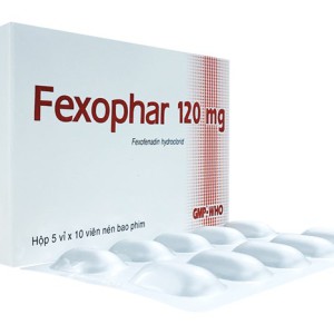 Thuốc điều trị viêm mũi dị ứng & nổi mề đay vô căn mãn tính Fexophar 120mg (5 vỉ x 10 viên/hộp)