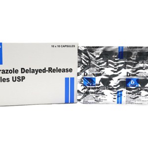 Thuốc trị loét dạ dày, tá tràng Omeprazole Delayed - Release 20mg (10 vỉ x 10 viên/hộp)