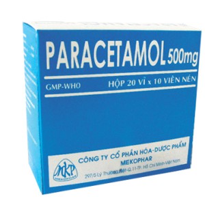 Thuốc giảm đau, hạ sốt Paracetamol 500mg MKP (20 vỉ x 10 viên/hộp)