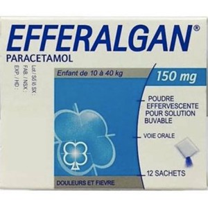 Thuốc giảm đau, hạ sốt cho trẻ em Efferalgan 150mg (12 gói/hộp)