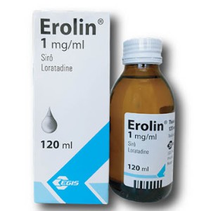 Siro điều trị làm giảm triệu chứng viêm mũi dị ứng & chứng nổi mề đay mãn tính Erolin (120ml)