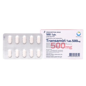 Thuốc cầm máu Transamin 500mg (10 vỉ x 10 viên/hộp)