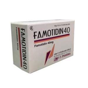 Thuốc điều trị viêm loét dạ dày tá tràng Famotidin 40mg F.T Pharma (10 vỉ x 10 viên/hộp)