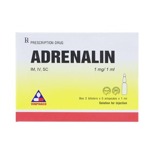 Adrenalin 1mg/1ml (2 vỉ x 5 ống/hộp)