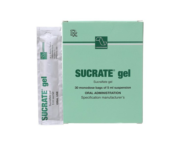 Thuốc trị loét dạ dày, tá tràng Sucrate Gel (30 gói/hộp)