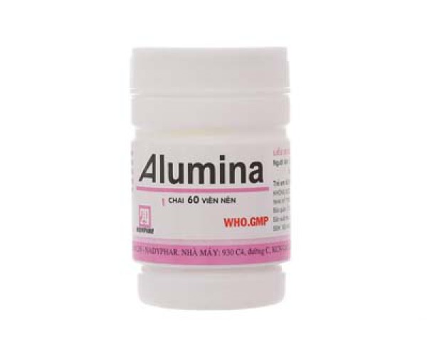 Thuốc trị loét dạ dày tá tràng Alumina Nadyphar (60 viên/chai)