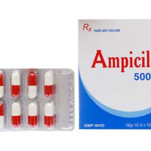 Thuốc kháng sinh Ampicillin 500mg Domesco (10 vỉ x 10 viên/hộp)