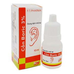 Thuốc nhỏ tai trị nấm tai Cồn Boric 3% F. T.PHARMA (10ml)