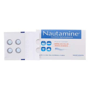Thuốc phòng ngừa và điều trị say tàu xe Nautamine (20 vỉ x 4 viên/hộp)