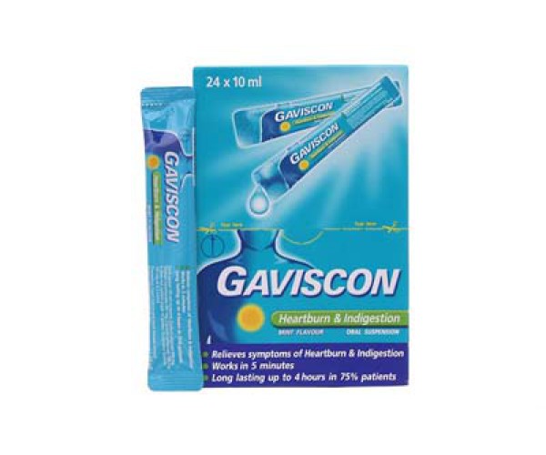 Thuốc điều trị loét dạ dày - tá tràng Gaviscon 10ml (24 gói/hộp)