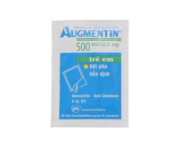 Thuốc kháng sinh Augmentin 500/62.5mg (12 gói/hộp)