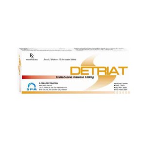 Thuốc trị rối loạn nhu động ruột Detriat (2 vỉ x 10 viên/hộp)