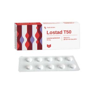 Thuốc điều trị cao huyết áp, suy tim Lostad T50 (3 vỉ x 10 viên/hộp)