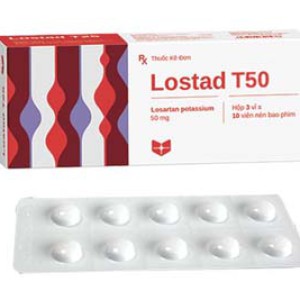 Thuốc điều trị cao huyết áp, suy tim Lostad T50 (3 vỉ x 10 viên/hộp)