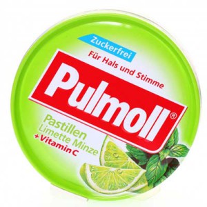 Kẹo ngậm ho Pulmoll Pastillen Limette Minze + Vitamin C (50g/hộp)