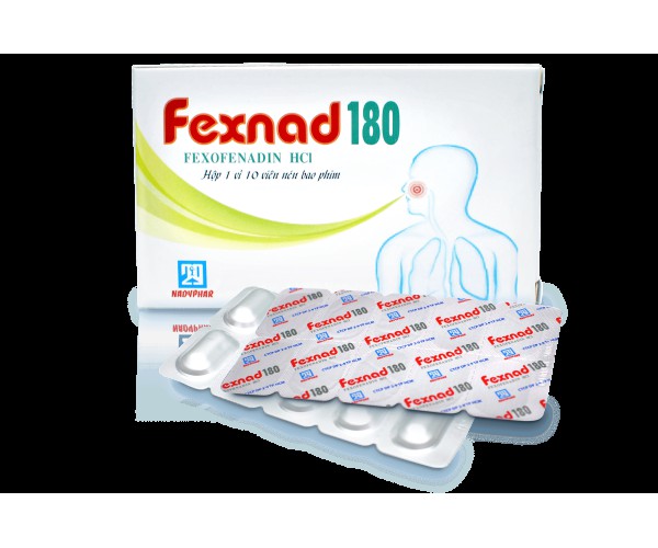 Thuốc chống dị ứng Fexnad 180 (10 viên/hộp)