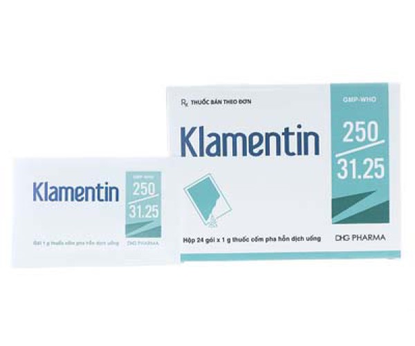 Thuốc kháng sinh Klamentin 250/31.25mg (24 gói/hộp)