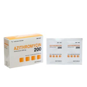 Thuốc kháng sinh Azithromycin 200mg DHG (24 gói/hộp)