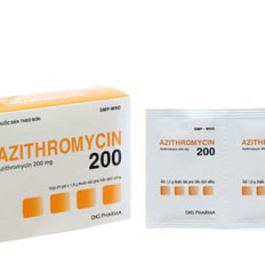 Thuốc kháng sinh Azithromycin 200mg DHG (24 gói/hộp)
