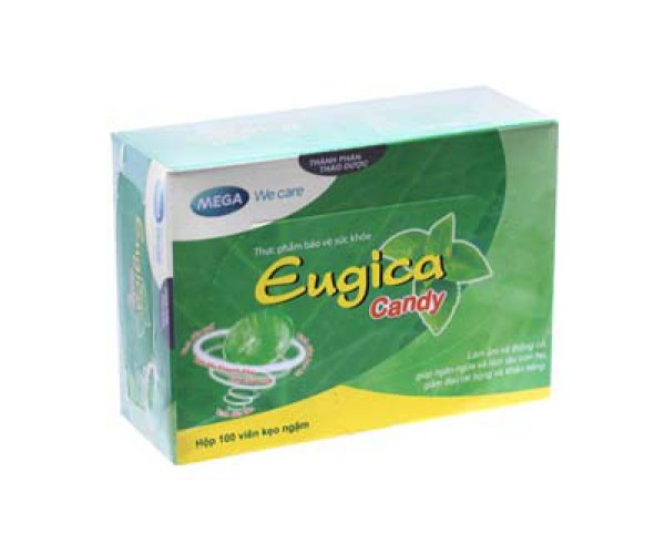 Viên ngậm giảm ho, viêm họng, rát cổ Eugica Candy (100 viên/hộp)