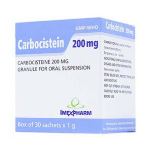 Thuốc bột long đờm Carbocistein 200mg (30 gói/hộp)