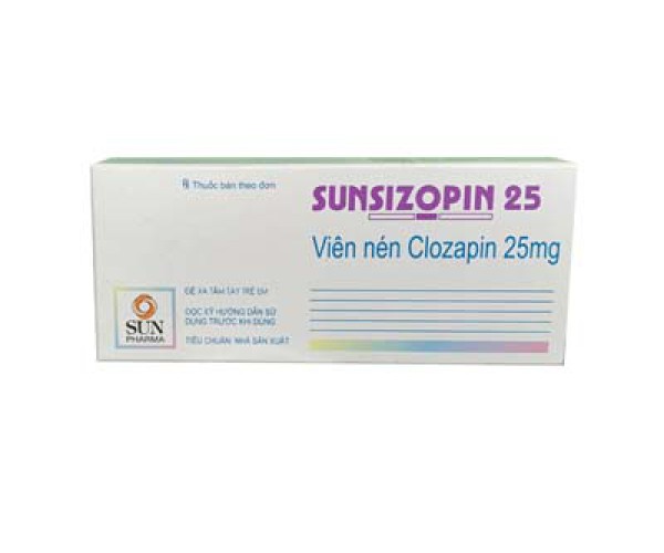 Thuốc điều trị tâm thần phân liệt Sunsizopin 25 (5 vỉ x 10 viên/hộp)