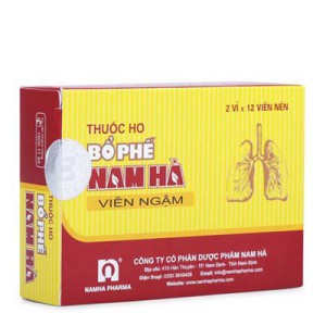 Thuốc ho bổ phế Nam Hà dạng viên ngậm (12 viên/hộp)