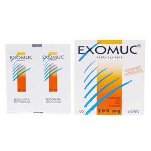 Thuốc điều trị các bệnh rối loạn phế quản Exomuc 200mg (30 gói/hộp)