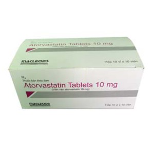 Thuốc điều trị mỡ máu Atorvastatin 10mg Macleods  (10 vỉ x 10 viên/hộp)