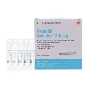 Dung dịch khí dung trị hen Ventolin Nebules 2.5mg (6 vỉ x 5 ống/hộp)