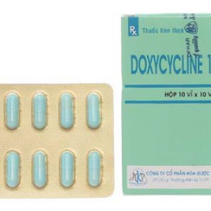 Thuốc kháng sinh Doxycyclin 100mg MKP (10 vỉ x 10 viên/hộp)