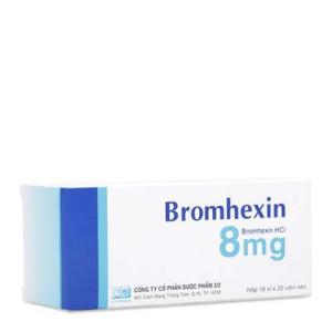 Thuốc điều trị làm tan đàm trong viên phế quản mãn tính Bromhexin 8mg F.T.PHARMA (10 vỉ x 20 viên/hộp)