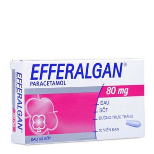 Thuốc giảm đau hạ sốt Efferalgan 80mg dạng viên đặt (2 vỉ x 5 viên/hộp)