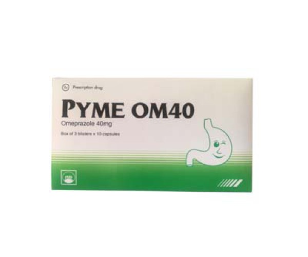 Thuốc điều trị loét dạ dày - tá tràng Pyme OM40 (3 vỉ x 10 viên/hộp)