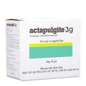 Thuốc bột điều trị rối loạn đường ruột, tiêu chảy và chướng bụng Actapulgite 3g (30 gói/hộp)