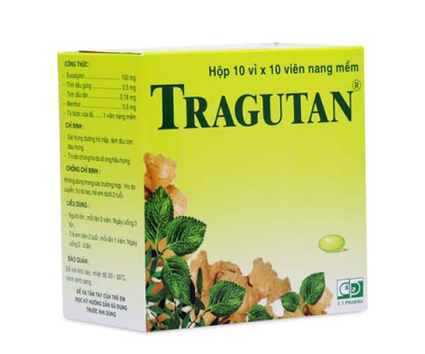 Thuốc sát trùng đường hô hấp làm dịu cơn ho Tragutan (10 vỉ x 10 viên/hộp)