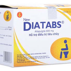 Thuốc trị tiêu chảy New Diatabs 600mg (25 vỉ x 4 viên/hộp)