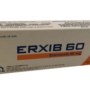 Thuốc giảm đau, kháng viêm Erxib 60mg (3 vỉ x 10 viên/hộp)