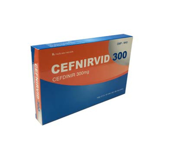 Thuốc kháng sinh Cefnirvid 300mg (2 vỉ x 10 viên/hộp)