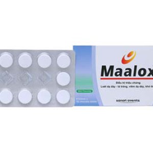 Thuốc điều trị loét dạ dày – tá tràng, viêm dạ dày, khó tiêu Maalox (4 vỉ x 12 viên/hộp)