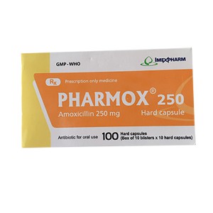 Thuốc kháng sinh Pharmox 250mg (10 vỉ x 10 viên/hộp)