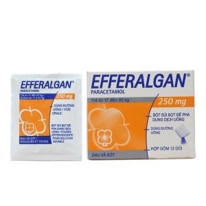 Thuốc giảm đau, hạ sốt trẻ em Efferalgan 250mg (12 gói/hộp)
